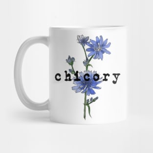 Vintage Florals Retro Chicory Flower Mug